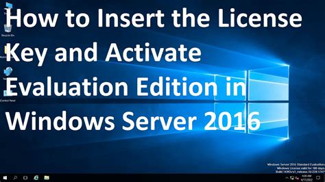 How to activate evaluation windows 2019